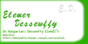 elemer dessewffy business card